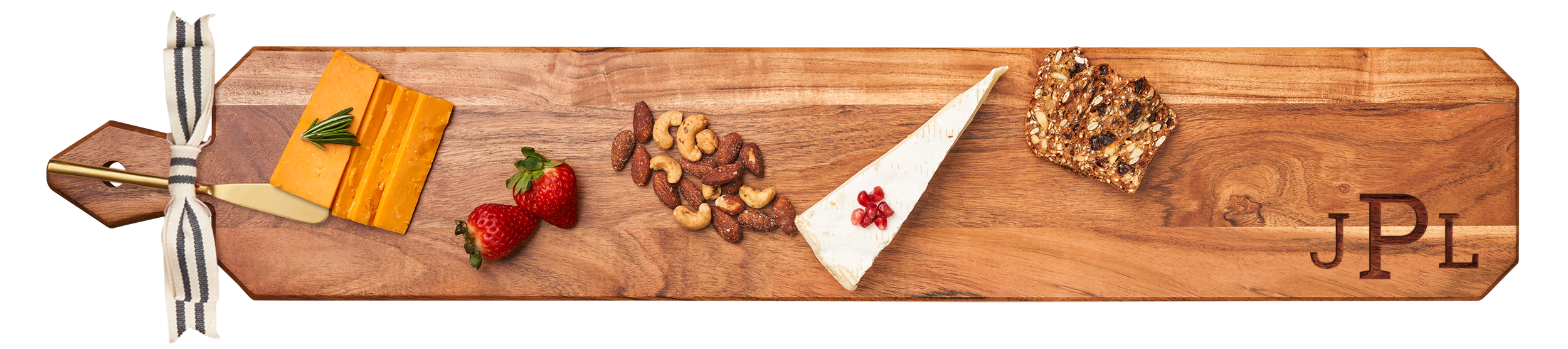 Sophistiplate - Wholesale Cheese Board - Acacia Heirloom Board w/ Handle Skinny | 34 X 6"4
