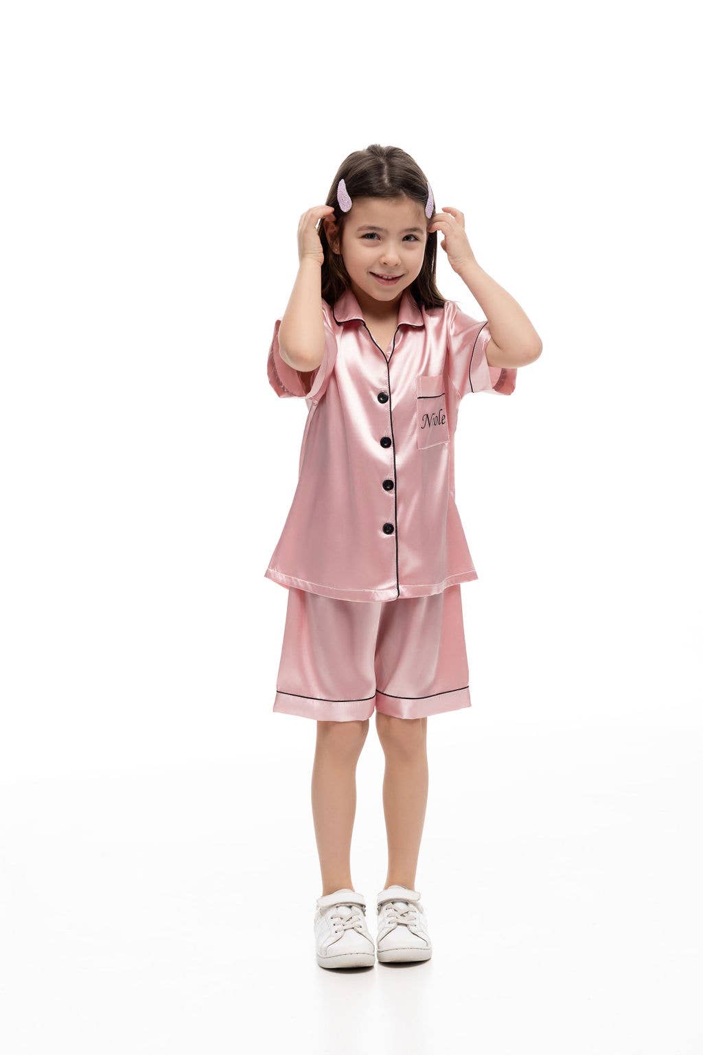 Sisters G Kids – wholesale Sleepwear set – Kids – Short Satin Pajamas for Kids5