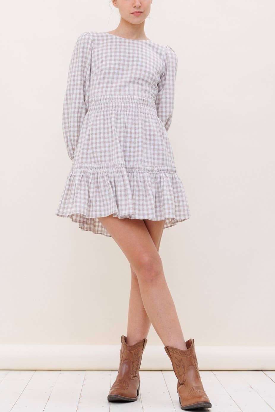 Hersy - Wholesale Dress - Women's - THE GINGHAM GARDEN DRESS - HD004013