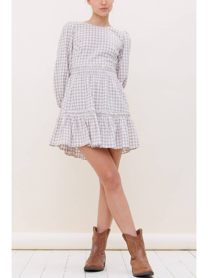 Hersy - Wholesale Dress - Women's - THE GINGHAM GARDEN DRESS - HD004013
