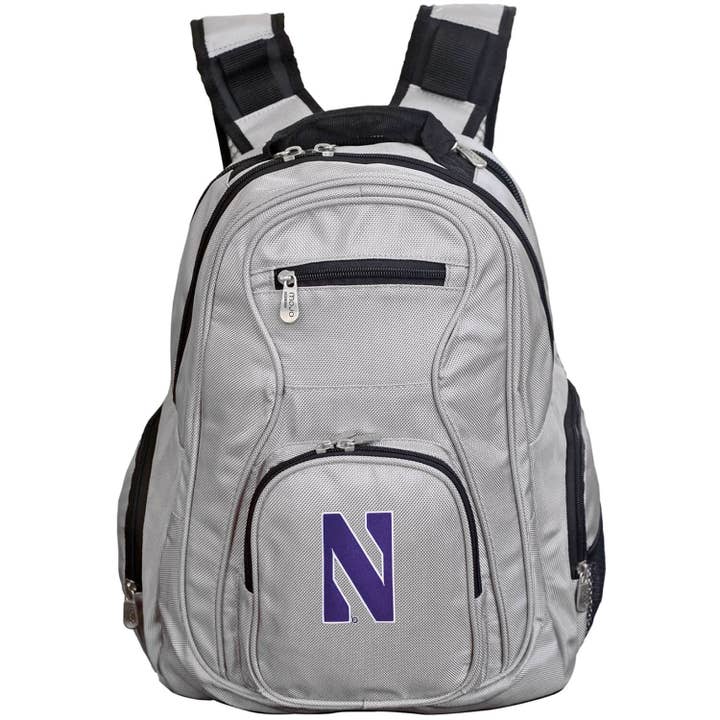 NCAA Northwestern Wildcats 19" Premium Laptop Backpack for wholesale by Mojo Licensing