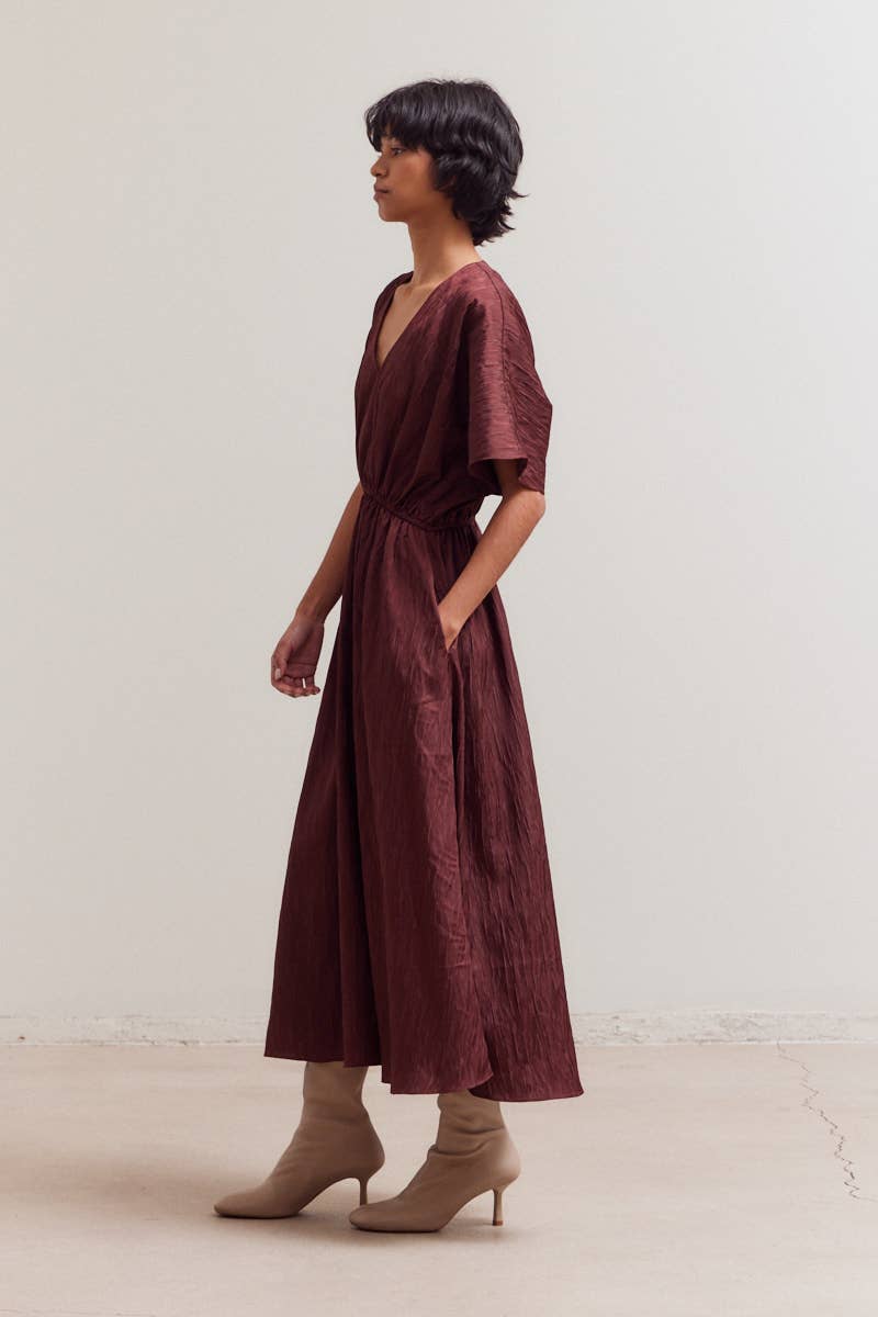 Grade & Gather - Wholesale Dress - Women's - 61206 - BAT WING SHORT SLEEVE DRESS7