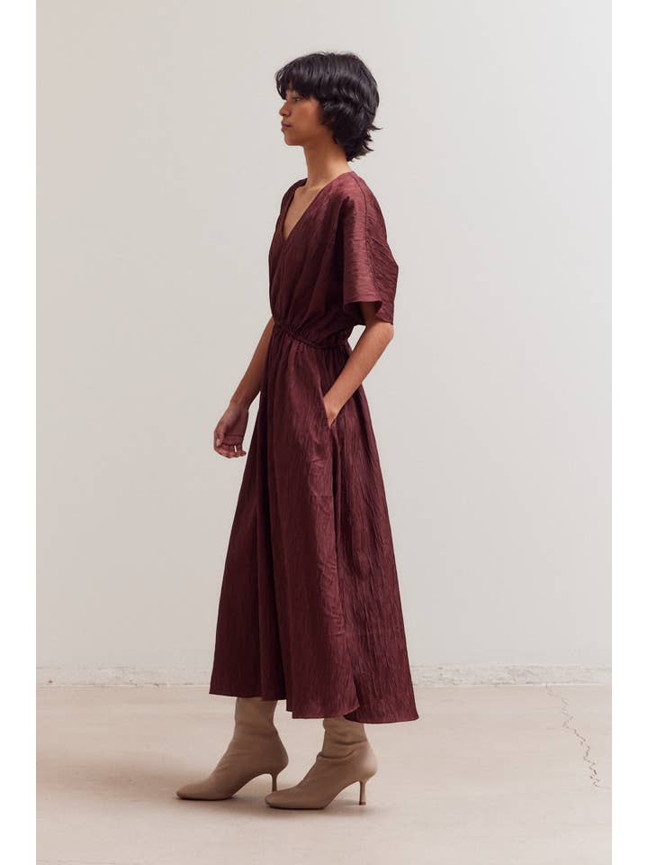 Grade & Gather - Wholesale Dress - Women's - 61206 - BAT WING SHORT SLEEVE DRESS7