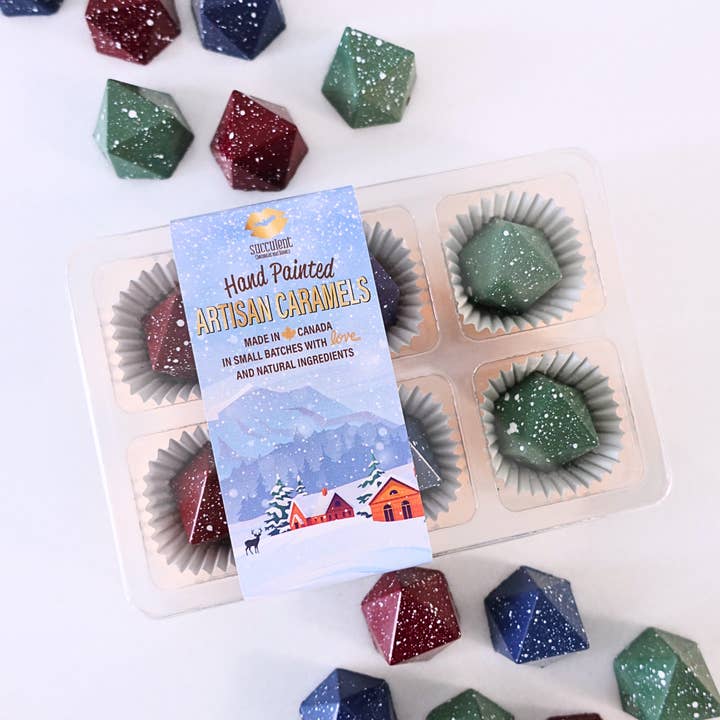 Succulent Chocolates & Sweets Inc - Wholesale Chocolate Box - Caramels - Box of 6 Winter Collection2