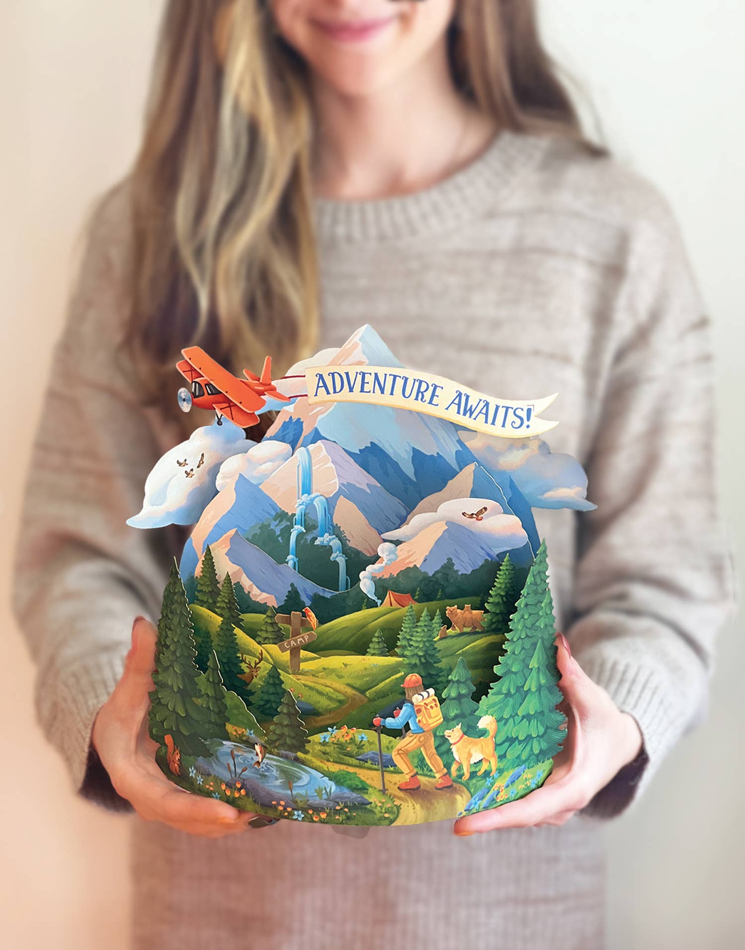 FreshCut Paper LLC - Wholesale Everyday Greeting Card - Adventure Awaits (8 Pop-up Greeting Cards)2