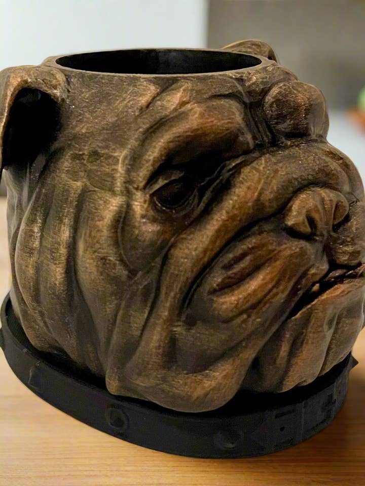 Spike Bulldog Planter with Drip Tray for wholesale by Genetic Designs