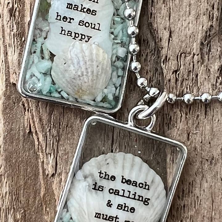 UnfiniSHEd - Wholesale Pendant/Charm Necklace - Unique Beach Girl Pendant Beach Shell Jewelry Custom