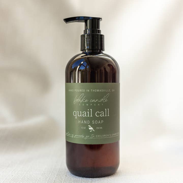 Savon pour les mains Quail Call pour la vente par Blake Candle Company