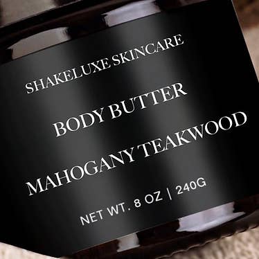 Mahogany Teakwood Body Butter for wholesale by ShakeLuxe Skincare