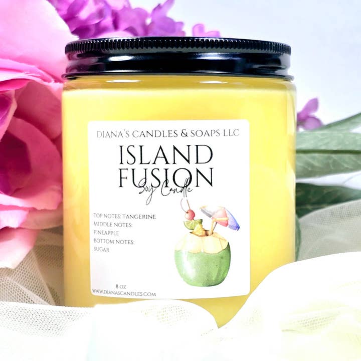 Island Fusion-Kerze für den Großhandel von Diana's Candles and Soaps LLC