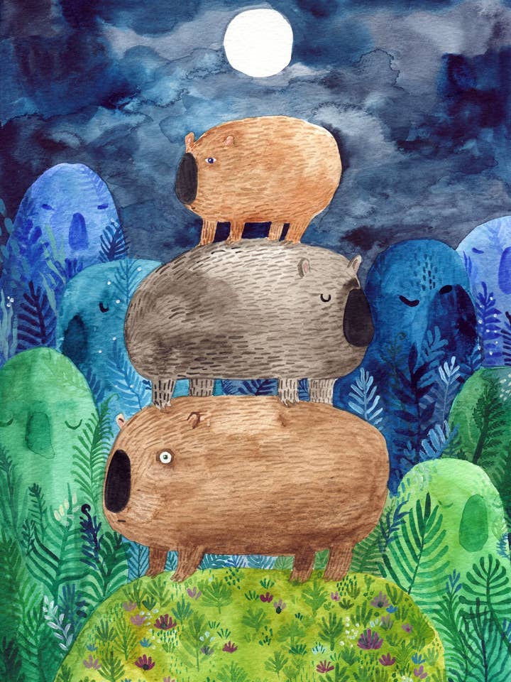 Stampa Wombats per la vendita all'ingrosso da parte di Surfing Sloth