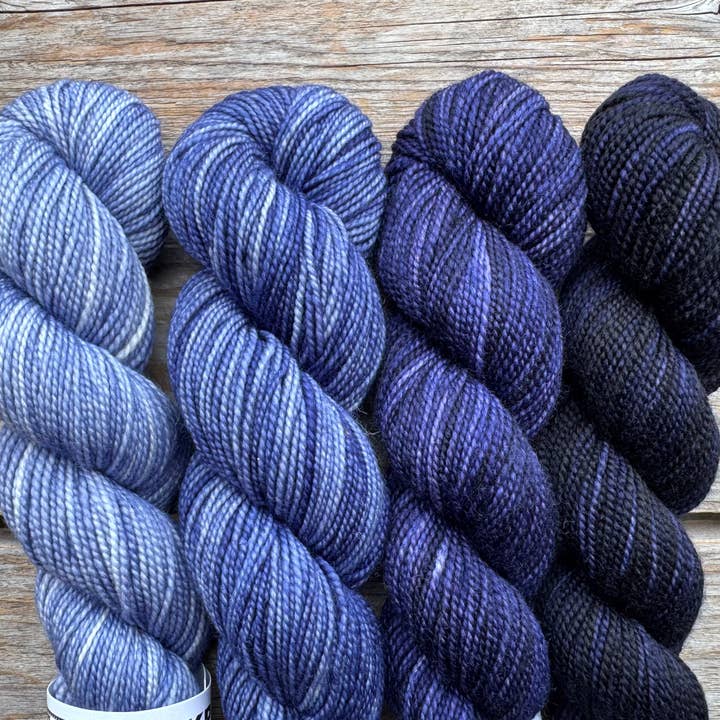 Koigu Wool Designs - Wholesale Yarn - KPM Denim Solid Colour Family2