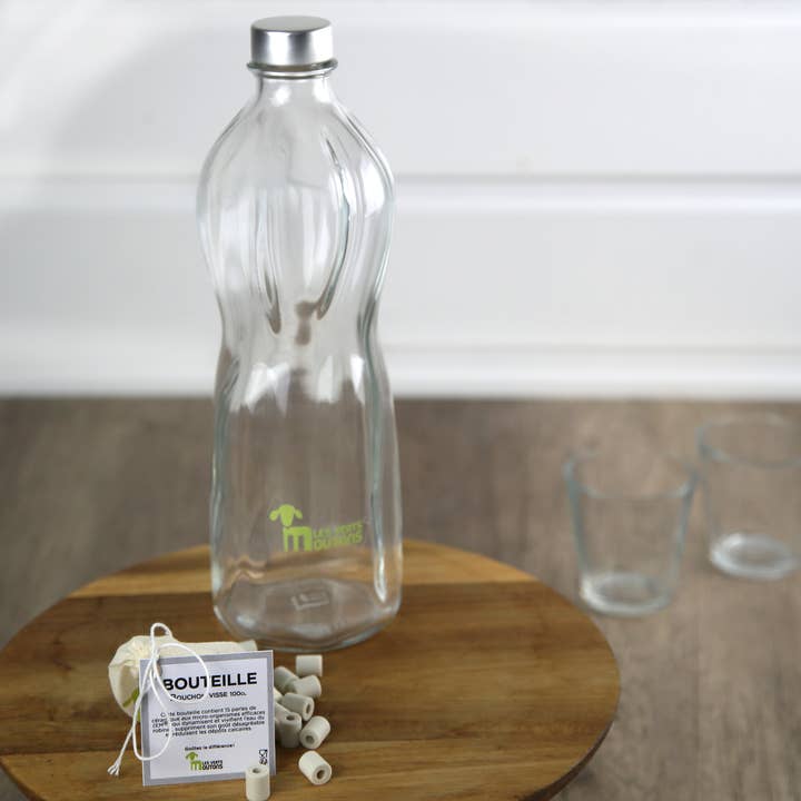 Botella con tapón de rosca con sus 15 perlas de cerámica EM® para venta al por mayor de Les Verts Moutons