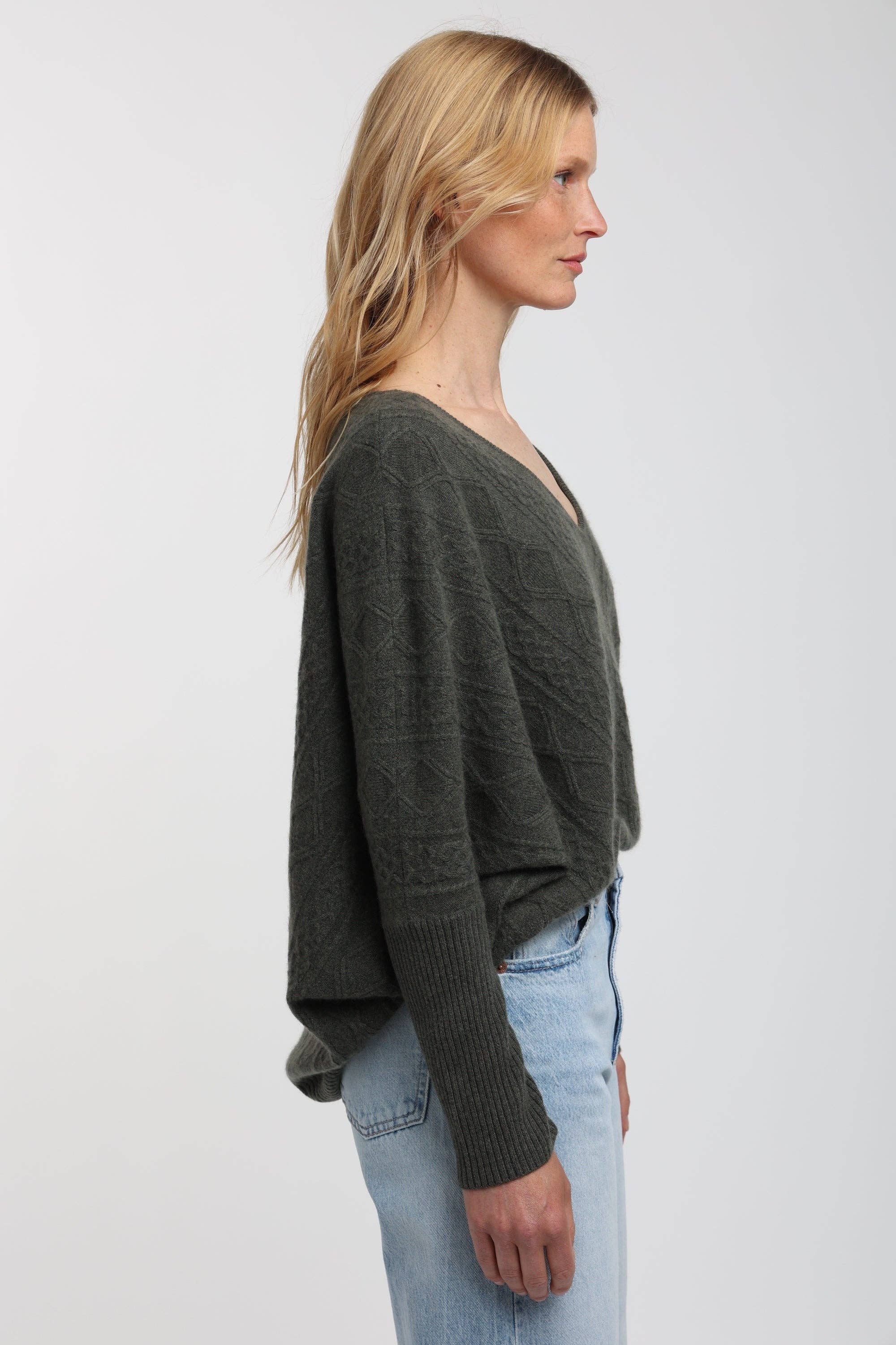 QUINN - Wholesale Knit Sweater - Women's - Cashmere Kendall Oversized Sweater7
