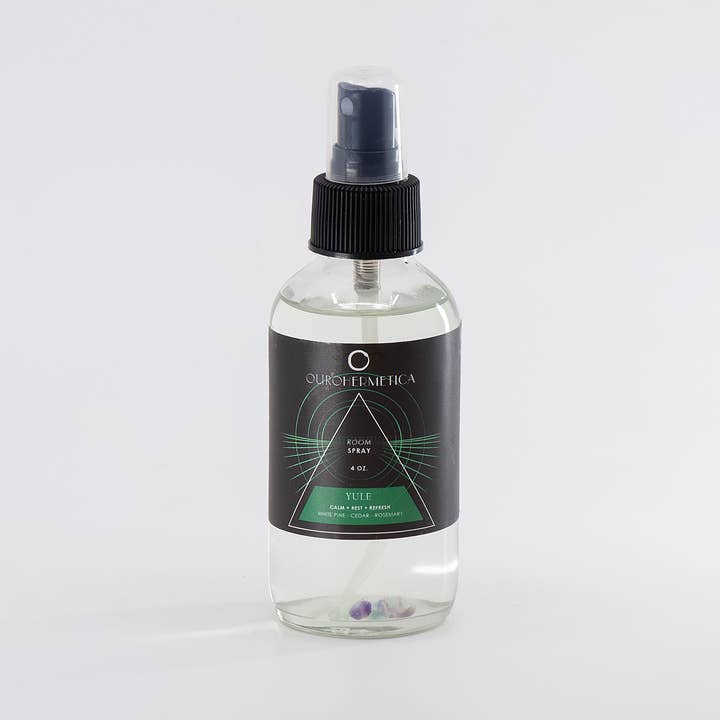 Yule Ritual Room Spray with Mixed Fluorite for wholesale by OuroHermetica
