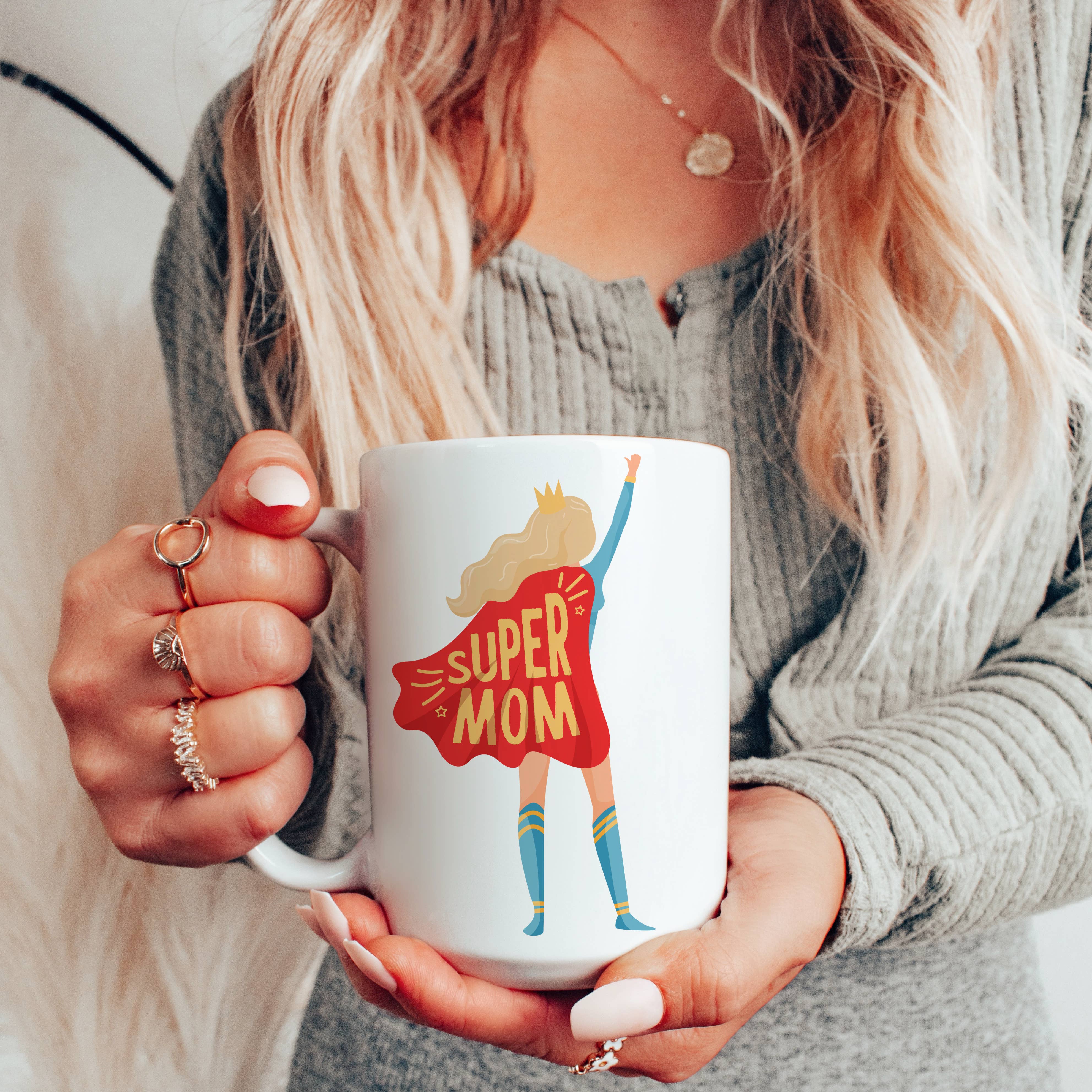 Love You a Latte Shop - Wholesale Coffee Mug - Mother's Day Super Mom 15 oz Mug1