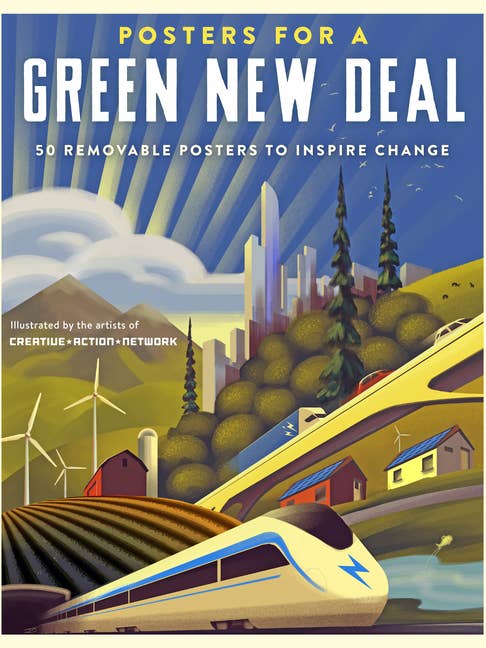 Green New Deal: 50 Removable Inspirational Posters for wholesale by Bradley's Book Clearance