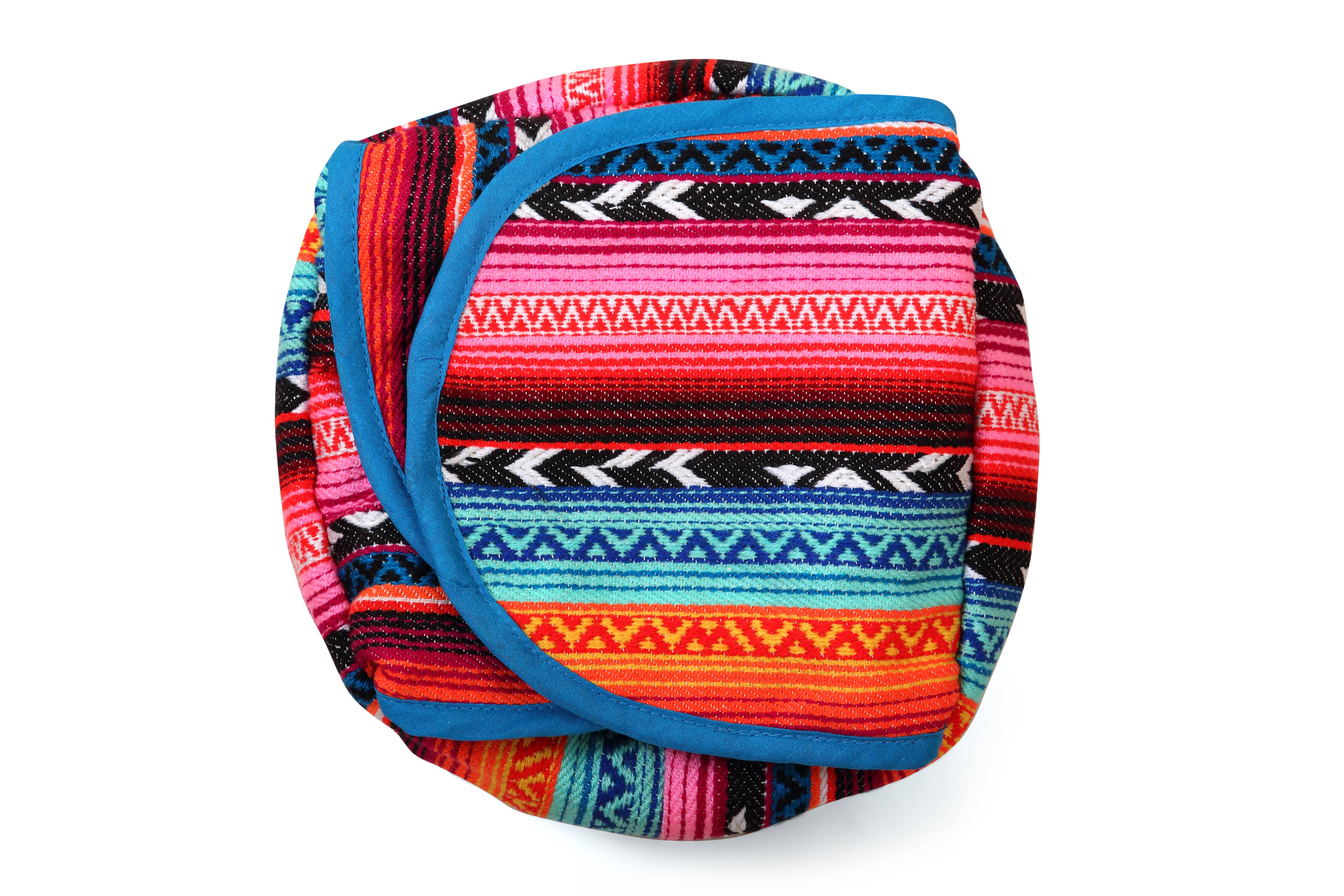 Casa Amarosa - Wholesale Basket - Tortilla Basket With Cane,  Multi Arrow- 9 Inches3