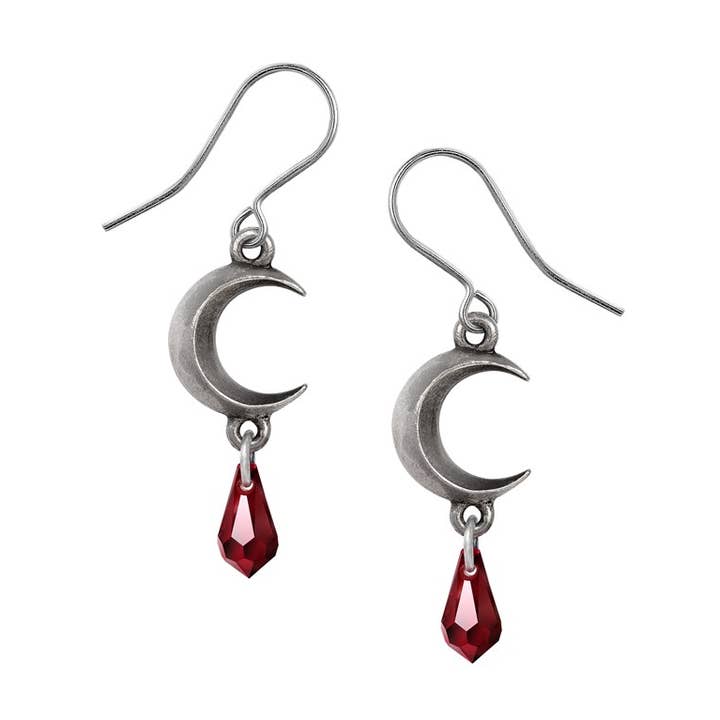Tears of the Moon - Red (Dropper Earring Pair) for wholesale by Alchemy Of England (Alchemy USA Distributor)