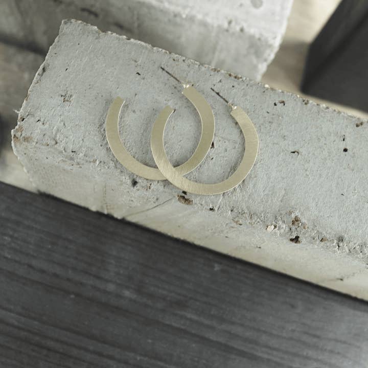 Dansk Copenhagen - Wholesale Hoop Earrings - Alaya Organic Hoop Earring Gold Plating2