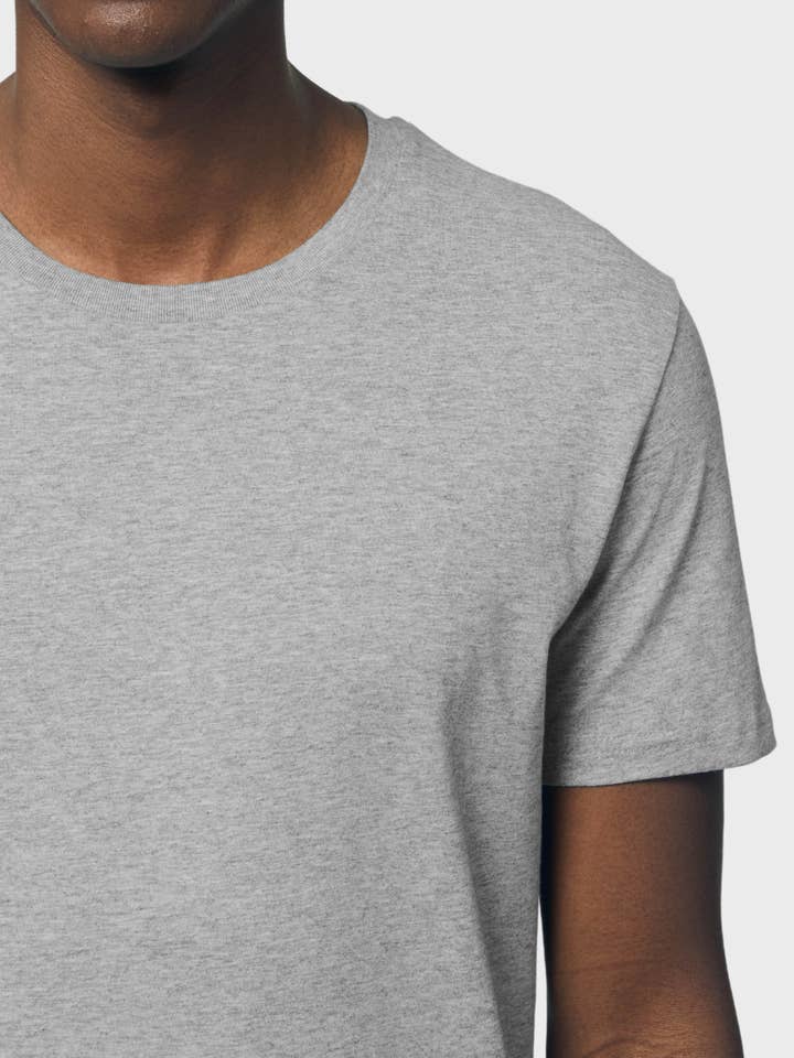 Camiseta orgânica unissex - cinza mesclado por atacado de Unordinary Apparel