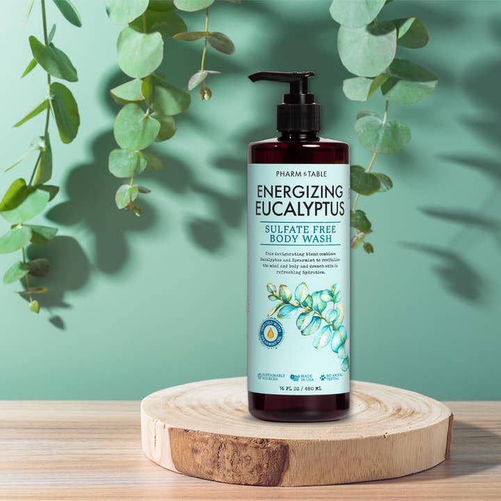 Kira Labs - Wholesale Body Wash/Shower Gel - Pharm to Table Energizing Eucalyptus Body Wash Sulfate Free