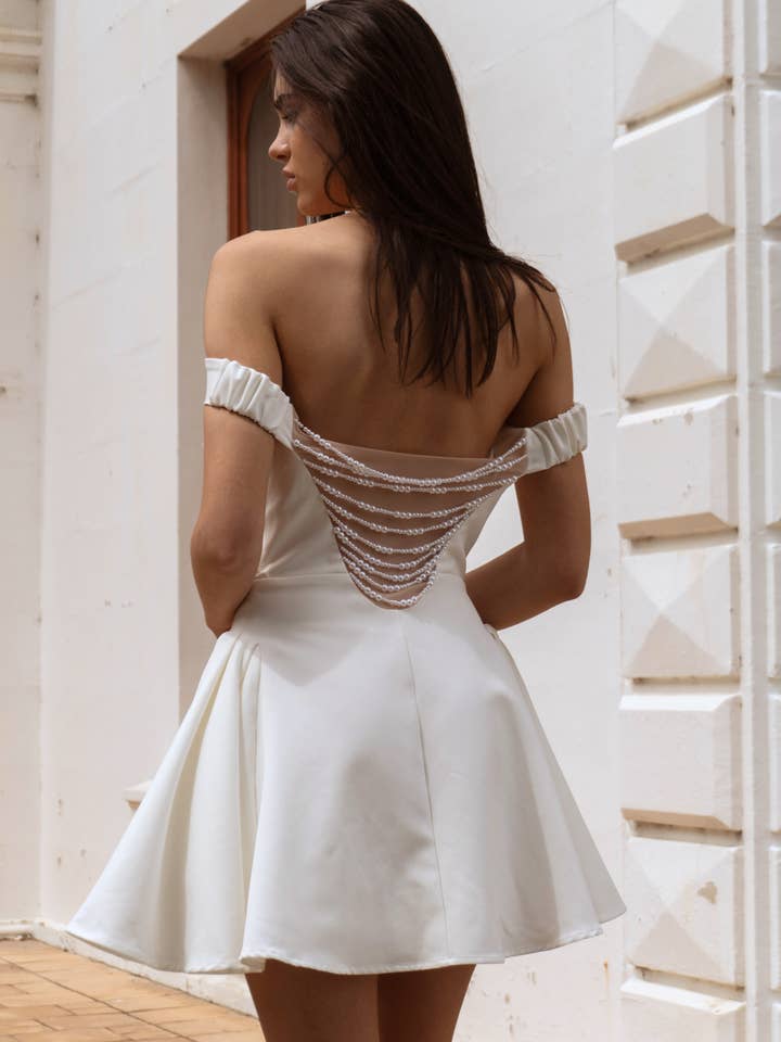 Harper Dress-White for wholesale by Twosisters The Label