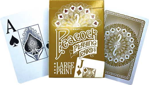 Cheatwell Games – wholesale Playing cards – Peacock Large Print Playing Cards1