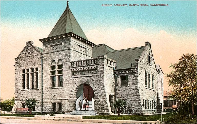 Found Image Press - Wholesale Art Print - Art Print BA-145 Library, Santa Rosa, California0