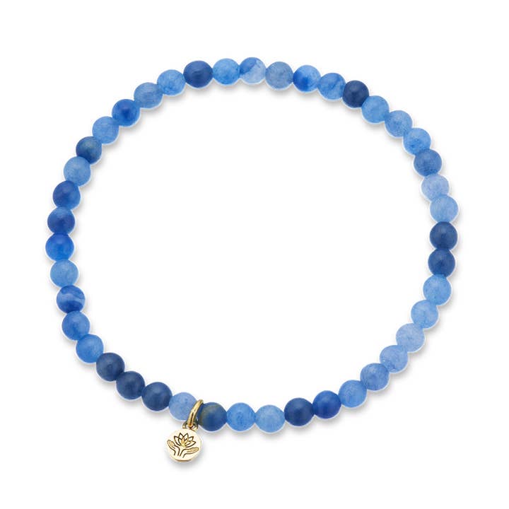 Blue aventurine 'support' healing gem bracelet for wholesale by Palas Jewellery
