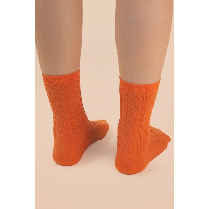 IVE - Wholesale Socks - Women's - Solid Argyle Crew Socks5