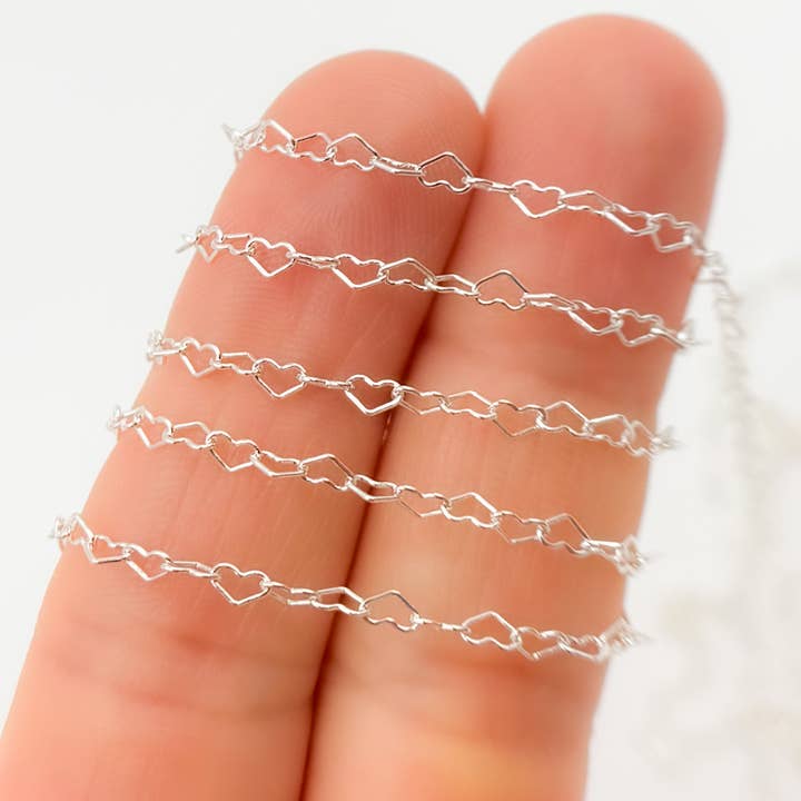 Tresor Jewelry Inc. - Wholesale Link & Chain Necklace - A35/SPSS. 925 Sterling Silver Heart Link Chain2