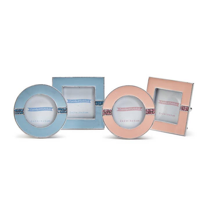 P65 Enamel and Jewels Photo Frame Assorted 2 Styles in 2 Colors for wholesale by Cupcakes & Cartwheels by Two's Company