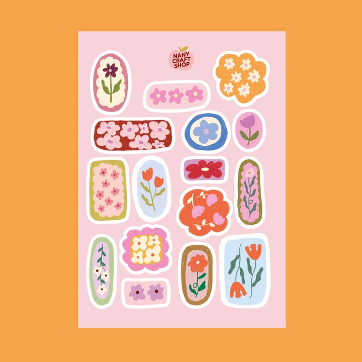 Nany Craft Shop - Wholesale Sticker - A6 flower sticker sheet0
