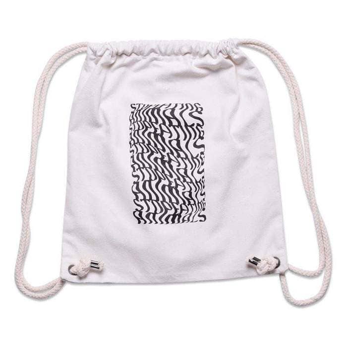 Plant Faced Clothing – Engroshandel Taske med snor – unisex – Illusioner Stop Spise Dyr Gym Taske - Naturhvid1