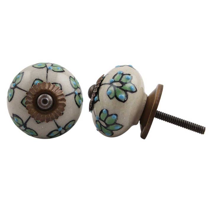 100 Piece Knobs Ceramic Kitchen Drawer Handles for Cabinets for wholesale by Daana Paani LLC