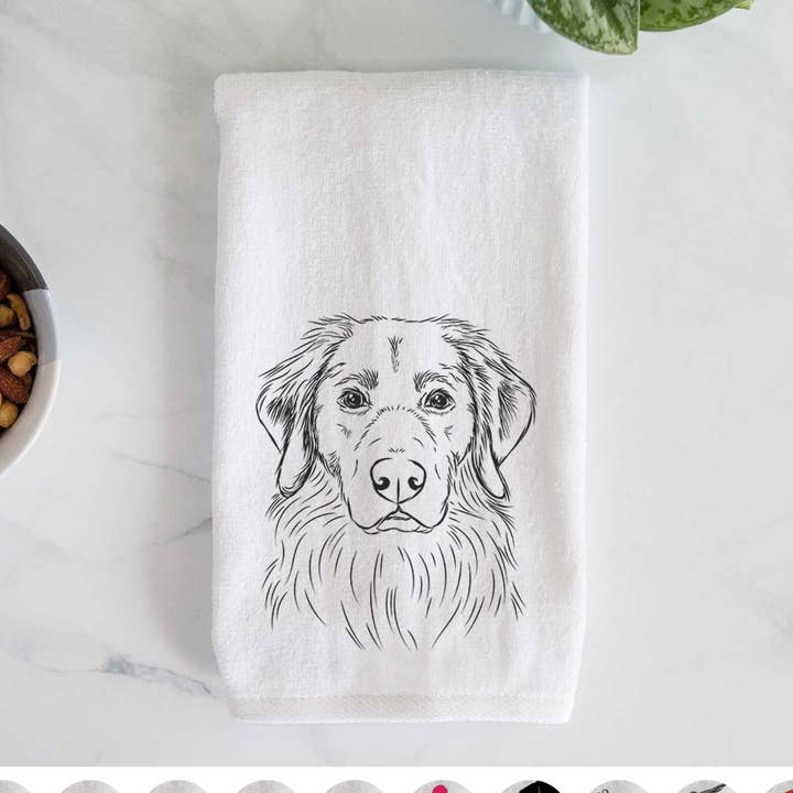 Essuie-mains Marley the Golden Retriever pour la vente par Inkopious