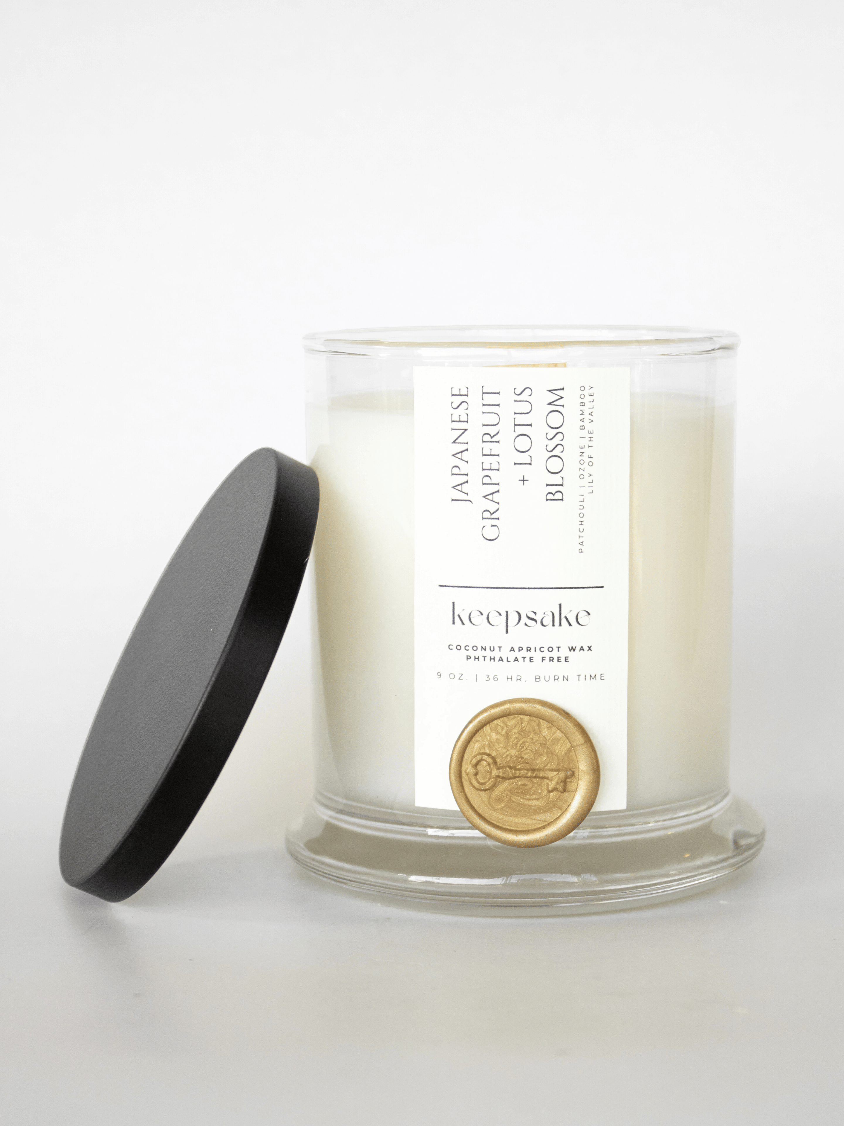 Keepsake Candle | Curated - Wholesale Jar/Filled Candle - 9 oz. Luxury Candle - Japanese Grapefruit + Lotus Blossom5