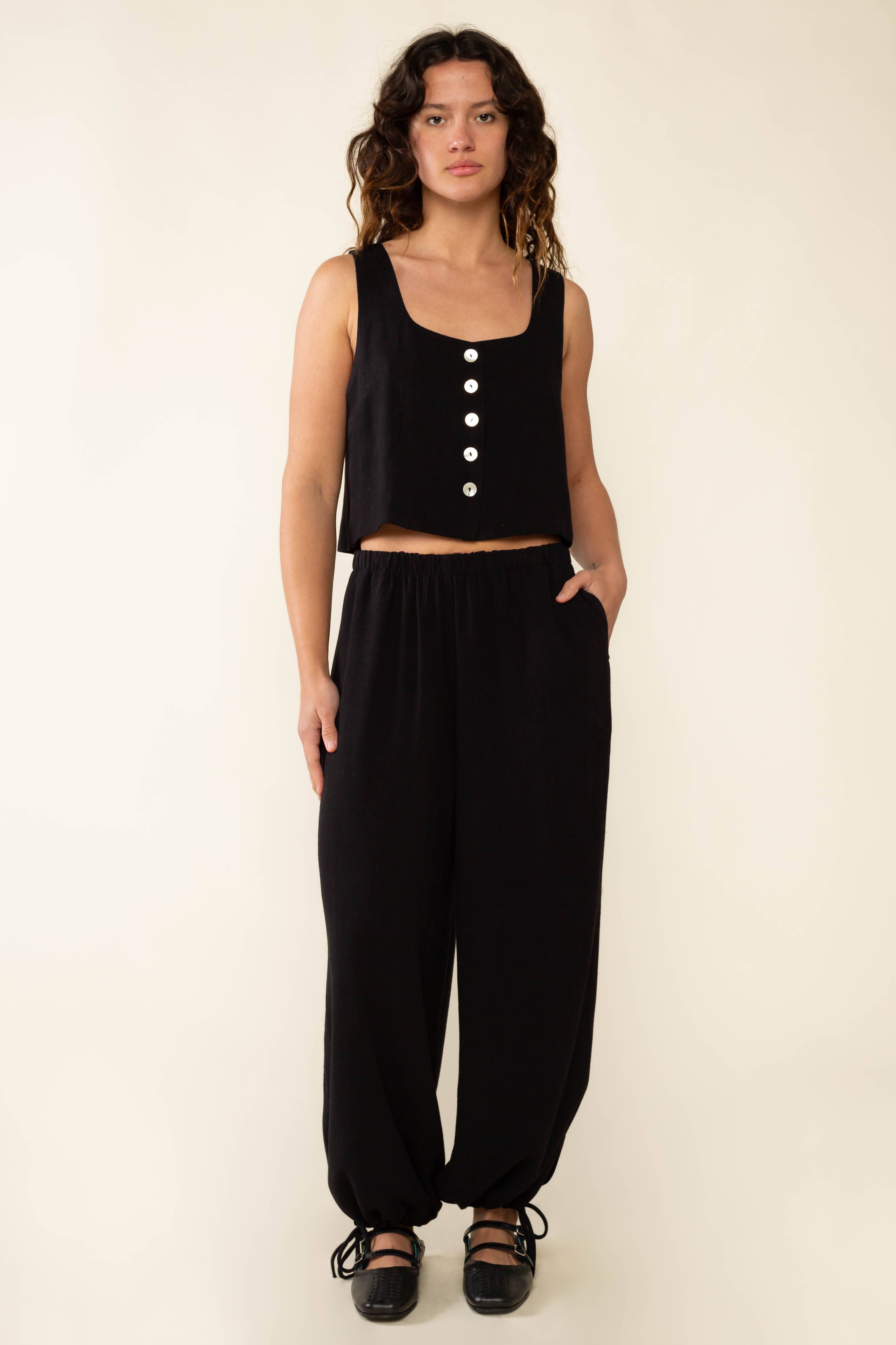 NLT - Vendita all'ingrosso Pantalone - Donna - Pantaloni in lino con orlo con coulisse - Plus Size13