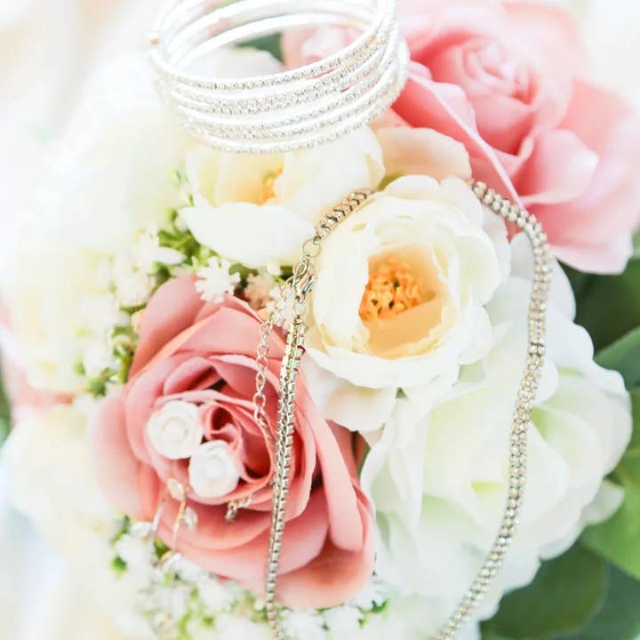 Aqua Essence Co - Wholesale Jewelry Set - Elise Bridal Set | Handcrafted Silver Wedding Jewelry6