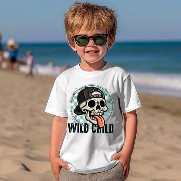Cash & Drix Wholesale - Vente T-shirt sérigraphié – enfant - Wild Child - Skellie - T-shirt0