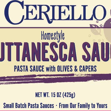 Ceriello Fine Foods - Wholesale Pasta Sauce - Ceriello Homemade Puttanesca Sauce1