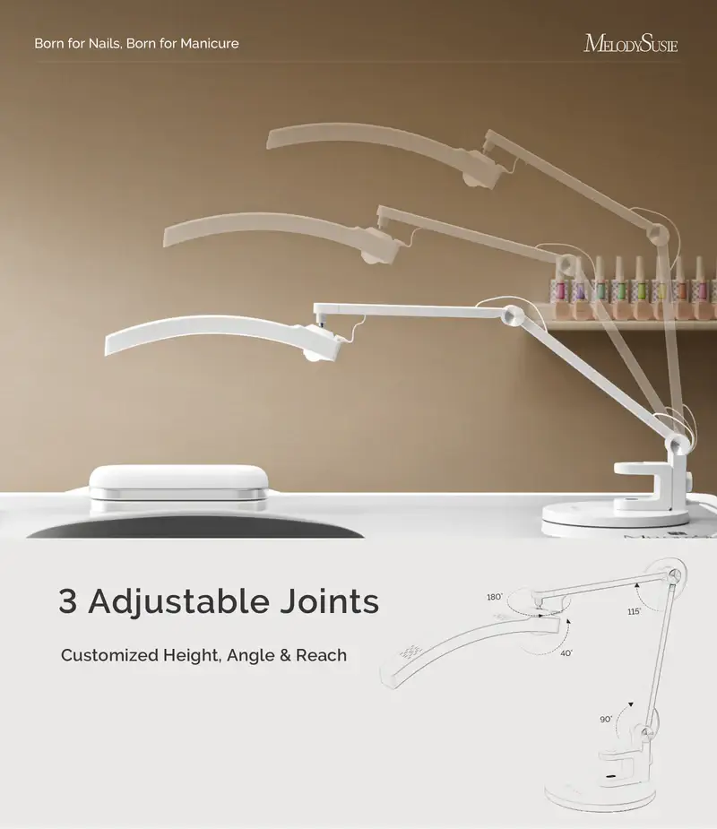 MELODYSUSIE – Conjunto de cuidados com as unhas por atacado – Candeeiro de Mesa para Manicure S-Pro29G com 3 Modos Focados em Unhas5