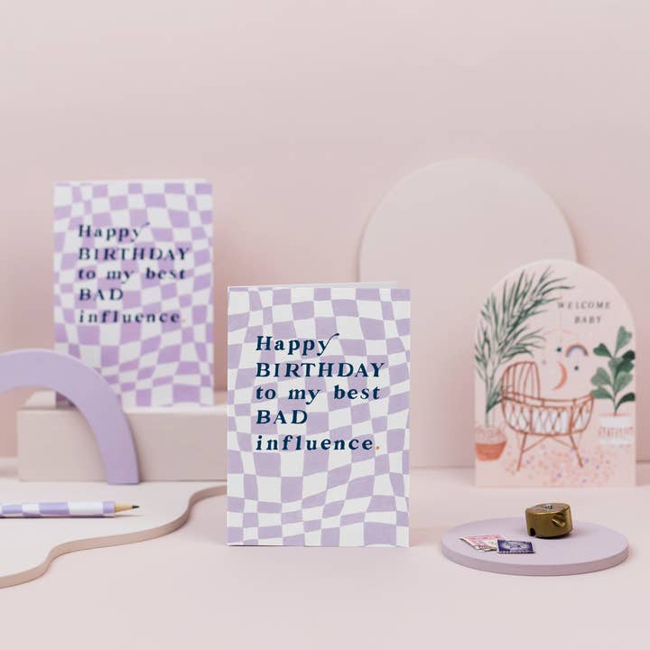 Sister Paper Co. - Wholesale Birthday Card - Bad Influence Birthday Card | Funny Birthday Cards4