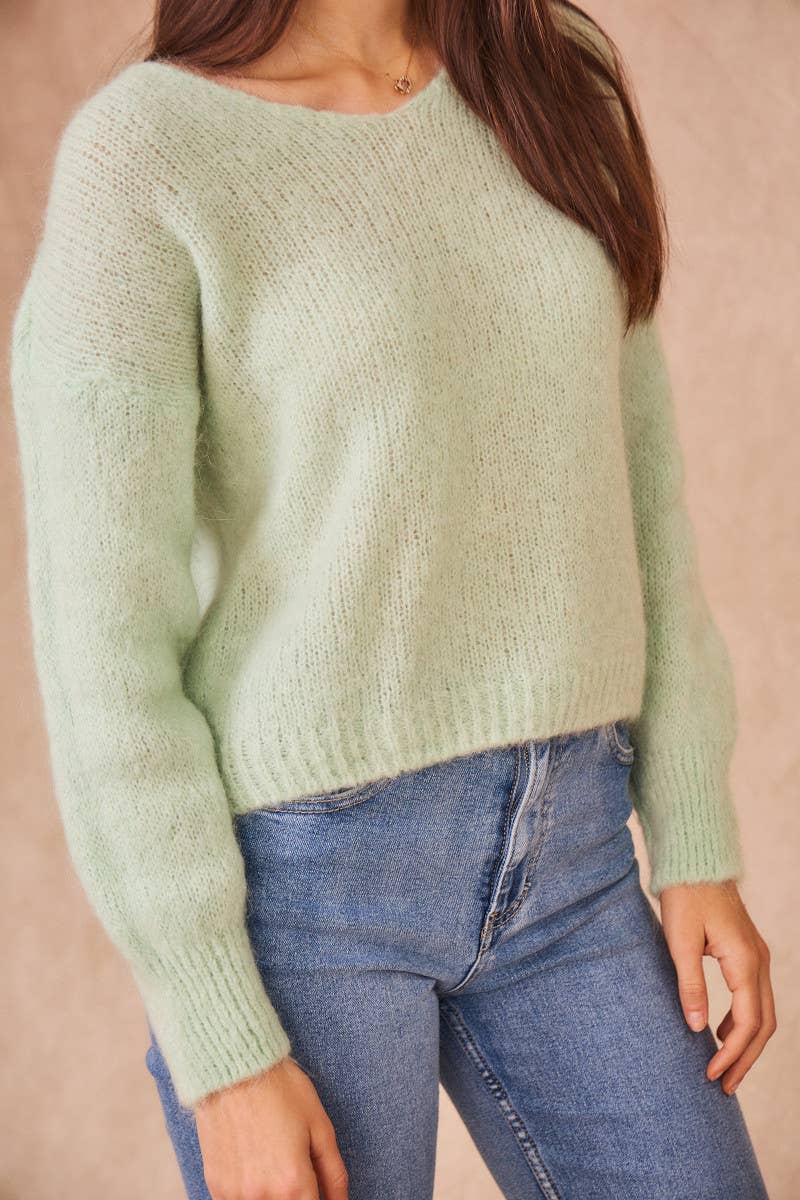 Calie Paris - Wholesale Knit Sweater - Women's - V-Neck Kid Mohair Sweater15