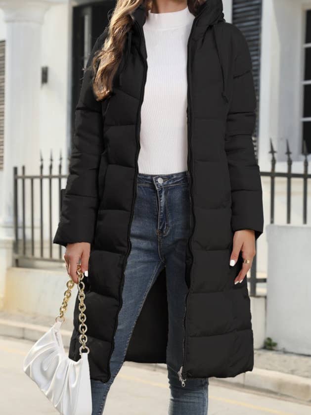 HIDDENBRAND - Wholesale Coat - Women's - Mid-Length Slim Fit Warm Down Cotton Coat1