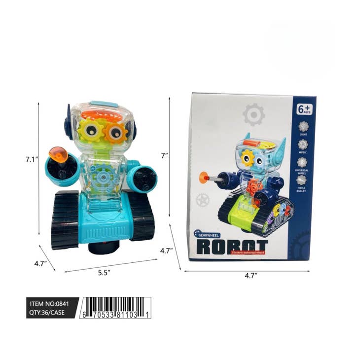 K & S WHOLESALE INC - Wholesale Electronic Toy - Kids & Baby - DANCING GEAR WHEEL ROBOT 36 PCS/CS