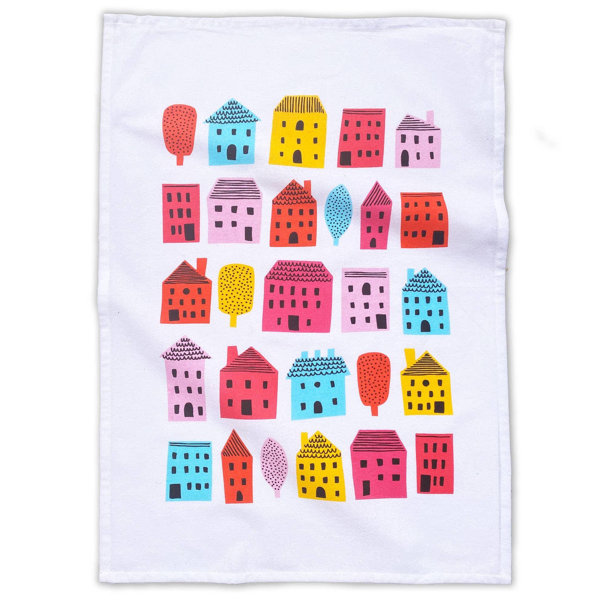 Badger & Burke - Wholesale Tea Towel - Little Houses Tea Towel2