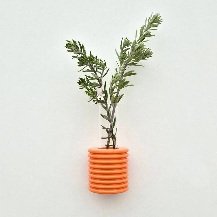 5mm Paper - Wholesale Vase - Ribble Wall Vase - Orange