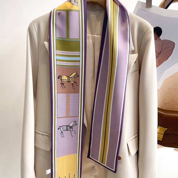 UZ Wholesale Store - Wholesale Scarf - Women's - Animal Printed Striped Scarf